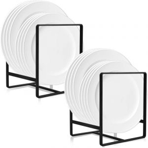 Laoa - Lot De 2 Supports D'assiettes, Range Assiette, Range Assiette Placard, Imperméable Et Antirouille, Aucune Installation N'est Nécessaire, Idéal