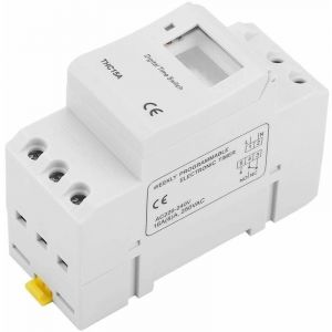 Interrupteur Minuterie Num&eacute;rique THC15A 220-240VAC 16A Interrupteur Minuterie Programmable Num&eacute;rique sur Rail DIN-VSIAISV