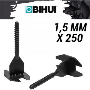 250 Croisillons autonivelants &agrave; vis en "I" 1,5mm (carrelage de 3 &agrave; 18mm) Spin Leveling System BIHUI