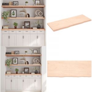 Vidaxl - tagère murale 160x60x(2-6) cm bois de chêne massif non traité - Étagère Murale - Étagère Rustique - Étagère En Bois - Étagère Chêne - Meuble