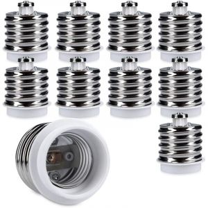 10x adaptateur de douille - 10x convertisseur de douilles E40 vers E27 - Adaptateur de support de lampe culot E27 pour ampoule LED halog&egrave;ne