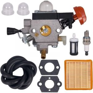 4180-120-0615 Carburateur FS91 pour Stihl FS91 FS91R FS111 FS89 HT102 HT103 FC91 FC96 KM91 KM91R KM111 FC111 D&eacute;broussailleuse - avec kit de filtre &agrave;