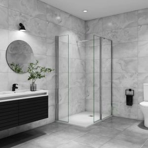 Aica Sanitaire - aica paroi de douche avec retour pivotant 50+40x200cm avec une barre extensible paroi de douche pivotante 45x200cm verre 8mm securit