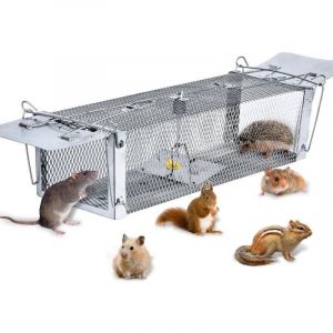 ZVD-Piege a Rat, 41x14x11 CM Cage Pi&egrave;ge De Capture Professionnel, Pi&egrave;ge d'animaux Cage pour Souris Loir Mulot Rongeurs, Piege a Souris R&eacute;utilisable