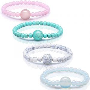 4 Pièces Bracelet Anti Nausée Bracelet Contre Mal de Mer Bracelet Contre Mal des Transports Réglable Bandes de Soulagement de Nausées pour Mal des