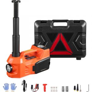 Mophorn - Cric électrique 5T - Cric ciseaux 12 v avec gonfleur, éclairage led, marteau et kit portable(Capacité de 11 000 lb)