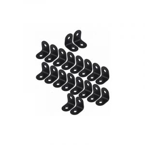 Lablanc - 20Pcs Équerre de Fixation Inox, 20x20mm Équerre de Fixation 90 Degrés, Équerre de Fixationà Angle Droit, Armoire, Chaise, Table,Noir