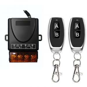 Télécommande sans fil 433 MHz, interrupteur radio, alimentation CC 12 V, 24 V, 36 V, 48 V, 12 V-75 V, 40 A, récepteur relais et 2 émetteurs,