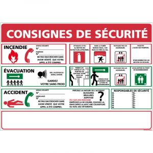 Signaletique.biz France - Panneau consignes de s&eacute;curit&eacute; &ndash; Affichage obligatoire &ndash; Plastique pvc 1,5 mm &ndash; 300 x 420 mm