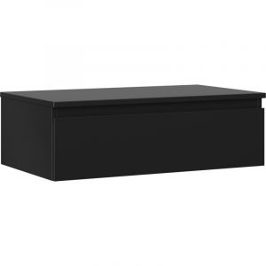 Mexen Orio meuble de salle de bain sous-lavabo 80 cm avec plateau, 1 tiroir, noir mat - 91A10-08023-1-BFC71