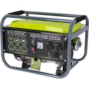 K&ouml;nner&s&ouml;hnen - Le groupe &eacute;lectrog&egrave;ne &agrave; essence ksb 2200A, puissance maximale de 2200 w, d&eacute;marrage manuel, puissance du moteur 7 ch, r&eacute;gulateur de
