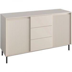 Commode Comfivo Delruva 101, Cachemire, Avec tiroirs et portes, Nombre de tiroirs: 0, 90x153x50cm
