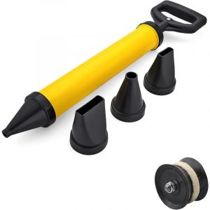 Memkey - Pistolet à Coulis de Ciment Pistolet à joints pour mortier - Pompe à mortier manuelle avec 4 buses - Pistolet à mortier avec accessoires