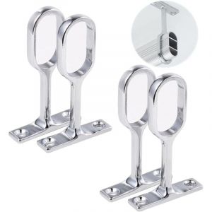 Support Tringle Penderie,Supports pour Tubes de Penderie,Support pour Barre Penderie Ovale,Support de Tige de Bride,Support Barre Penderie,Alliage de