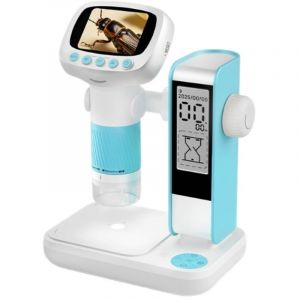 Microscope Numérique Portable pour Enfants: 50X-1000X Microscope de Poche avec Support, Écran LCD 2 Pouces HD Photo/Vidéo avec Timer - Outil Éducatif