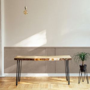 Plage - Papier peint d&eacute;coup&eacute; pr&eacute;encoll&eacute;, soubassement, boiserie murale, b&eacute;ton beige, raccordable, 83 cm x 195 cm