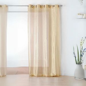 Voilage uni fluide Dor&eacute; 145x240 cm