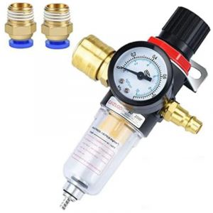 R&eacute;gulateur de pression d'air 1/4, D&eacute;tendeur d'air comprim&eacute;, Filtre Compresseur Dair, filtre &agrave; air, S&eacute;parateur d'Humidit&eacute;, raccord rapide air comprim&eacute;