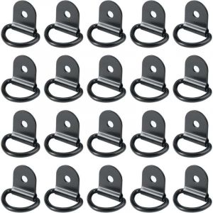 20 pi&egrave;ces Anneaux D'arrimage,Anneaux d'arrimage,Anneau Arrimage Iron,remorque d'anneau Montage d, Anneau d arrimage Rond pour Pliable avec