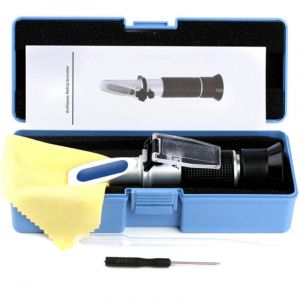 Brix Refractom&egrave;tre, Sucr&eacute; R&eacute;fractom&eacute;tre de 0 a 90 Precision pour Tester L&eacute;gumes & Fruits, Sucr&eacute; dans le Miel,Jus de Fruits, Vin, du Lait