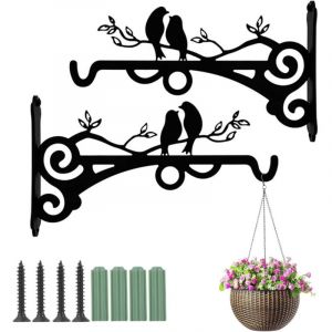 Lot de 2 Suspension Plante, Crochet Mural de 20 CM, Suspension Plante Exterieur pour Pot de Fleur Suspendu, Nichoir, Lanterne, Carillon &eacute;Olien,