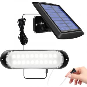 Lampe Solaire Suspendue d'intérieur d'extérieur IP65 étanche 20LED Lumière Solaire d'appentis avec String Control Lampes Solaires pour Jardin,