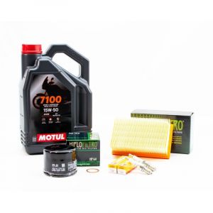 Kit R&eacute;vision Filtres Bougies pour BMW F 800 R de 2015 &agrave; 2016 - MOTUL 7100 15W50 4L