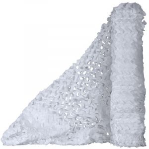Filet de camouflage pour ombrage, pare-soleil et d&eacute;coration de f&ecirc;te, 1,5 x 4 m (blanc)