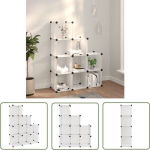 Cubes de rangement 9 pcs Transparent pp - Cube De Rangement - Étagères Murales - Rangement Intérieur - Meuble Rangement - Organisateur Tiroir - The
