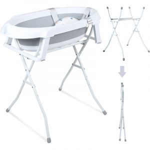 Baignoire pour b&eacute;b&eacute; 85 cm - baignoire pour b&eacute;b&eacute; pliable avec et oreiller de bain - baignoire avec support - Einfeben