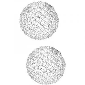 10x10cm 2 Pi&egrave;ces Abat-jour En Fer Forg&eacute; Abat-jour De Table De Chevet Abat-jour Lustre Abat-jour Boule Couvercle De Lampe Globe De