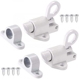 Largeight - jamais UTILISÉ]2 Pièces Loquet de Porte en Alliage D'aluminium, Verrou à Ressort de Sécurité, Pêne de Porte à Verrouillage Automatique,