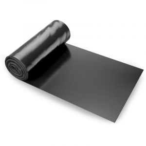 Bâche en plastique 3FT x 50FT, rouleau robuste de 4 mil, bâche en polyéthylène noir pour pare-vapeur de vide sanitaire et utilisation polyvalente