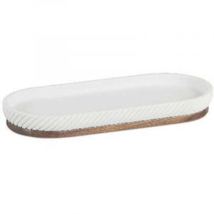 ANDREA HOUSE BA25142 Bandeja Poli/Acacia Stripes 26X11X3 - ref: BA25142