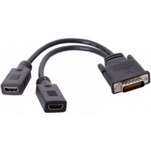 C&acirc;ble d'extension r&eacute;partiteur DMS59 broches m&acirc;le vers double HDMI 1.4 HDTV femelle pour carte graphique PC