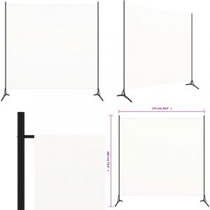 Cloison de s&eacute;paration blanc 175x180 cm tissu - Cloison De S&eacute;paration - &Eacute;cran De Confidentialit&eacute; - S&eacute;parateur De Pi&egrave;ce - Rideau Partition - D&eacute;coration