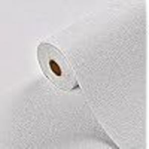 Lot de 2 Papier Peint Papier Peint Auto-Adh&eacute;sif Couleur Unie Insonoris&eacute; Papier Peint &Eacute;tanche 3D En Relief &Eacute;paissi Autocollant Mural Motif De Lin Blanc