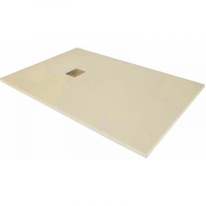 Receveur de douche en résine extra plat à poser 90x140cm - beige - rio