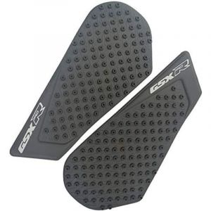 Moto réservoir d’essence Traction côté genouillères coussins protecteur autocollant autocollant pour Suzuki GSXR600 2011-2015 noir 2 PCS