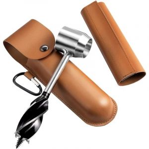 Ymyny - Perceuse à main pour le travail du bois, perceuse de survie manuelle, outils de tarière manuels, perceuse à main de camping pour le camping
