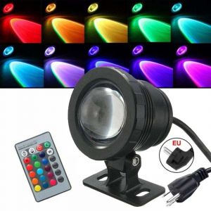 Eclairage sous Marin Spot Fontaine 10W LED pour Piscine IP68 &eacute;tanche en saillie Projecteur sous-Marin (Color : RGB+Remote Control, Size : 85-265V)