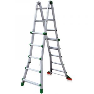 Echelle t&eacute;lescopique aluminium FACAL 4x4 haut. travail max. 4,9 m ALU PRO - BK2A