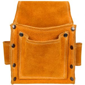 Sacoche porte-outils professionnelle &agrave; la taille - Sacoche en cuir pour outils &eacute;lectriques - Sacoche robuste en cuir de vachette pour la