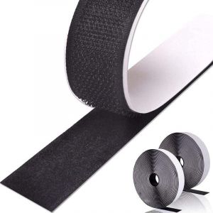 ZVD-Ruban Velcro Auto-Adhésif 3M Extra Fort, Adhésif Double Face avec Velcro 20mm de Large Adhésif Adhésif Bande Velcro et Bande à Crochet (Noir)