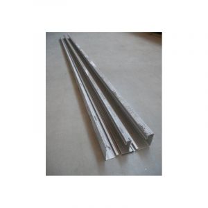 Hager - Socle de goulotte aluminium 134x56mm 2 compartiments (au m&egrave;tre) sans couvercle pour appareillage 45x45mm