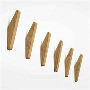 Lot de 6 pat&egrave;res vintage en bois, capacit&eacute; de charge 5 kg, crochet mural, crochet pour peignoir, crochet pour chapeau, crochet pour manteau, crochet