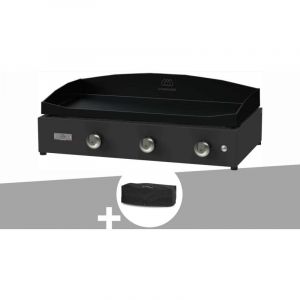 Plancha Pure 375 noire gaz + Housse de protection Le Marquier