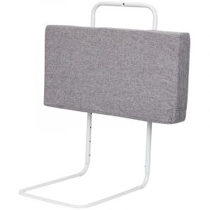 Randaco Barri&egrave;re de lit r&eacute;glable en hauteur 60 cm Anti-chute Tube en acierPour lit d'enfant lit de parent Gris