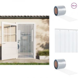 Rouleau de rideau en bande pvc 2 mm x 200 mm 25 m - Rideau Pvc - Rideau Transparent - Rideau Separation Pièce - Rideau Industriel - Rideau Magasin
