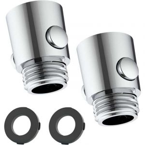 2 Pi&egrave;ces Stop Douche, Vanne D'arr&ecirc;t Pommeau de Douche G1/2, Economiseur d'eau pour Robinet Douche Interrupteur &agrave; Un Bouton, Limiteur De D&eacute;bit